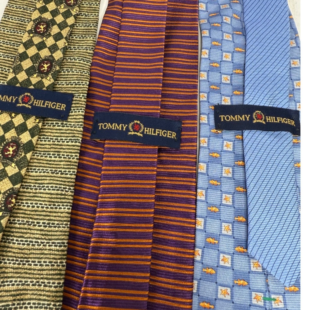 Tommy Hilfiger Mens Tie Lot Silk Blend Neckties Multiple Patterns - Picture 8 of 16